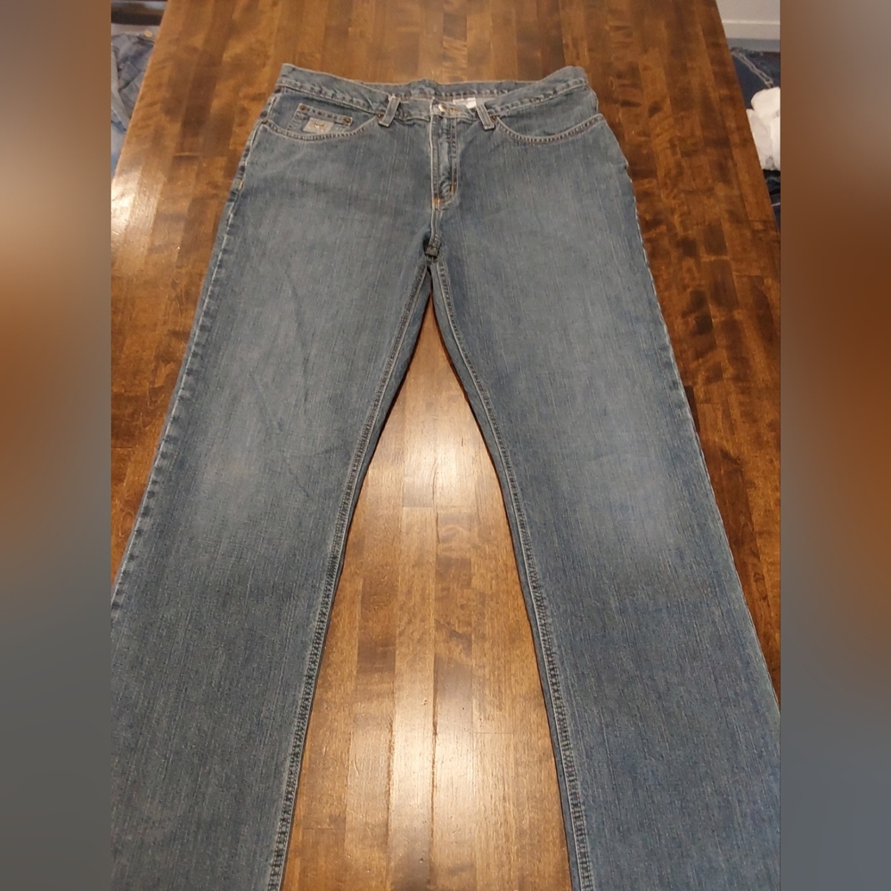 Cinch Slim Fit Bootcut Jeans Mens 36x34 Medium Wash Blue EUC